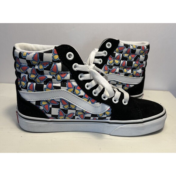 VANS Shoes Women’s 6.5 Filmore Butterfly Checkerboard Hi Top 99%+ Tread In Box - Picture 14 of 16